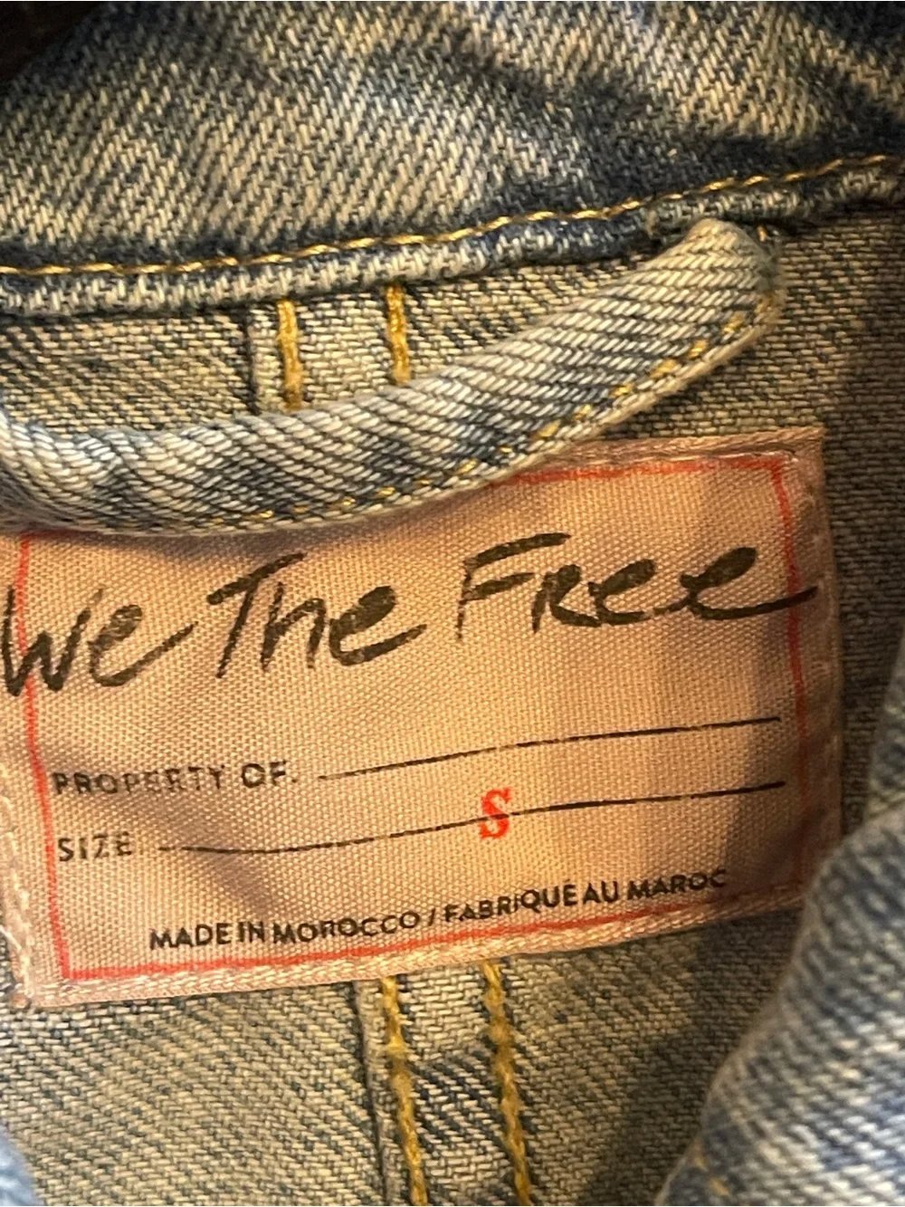 FREE PEOPLE We The Free Avery Denim Jacket / Got The Blues Sz S NWT - Picture 7 of 13